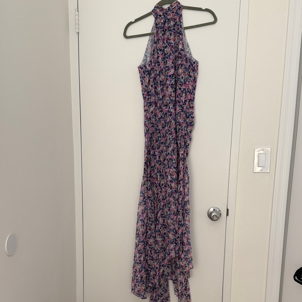 Veronica Beard Purple and Pink Floral Maxi Dress